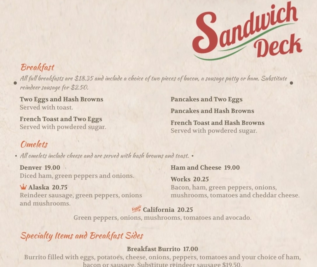 Sandwich Deck 2026 menu clip